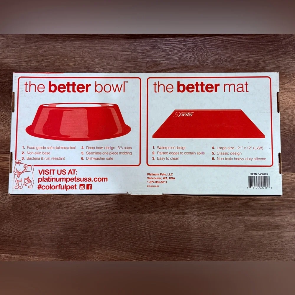 Platinum Pets Premium Non-Tip Bowls with Food Mat